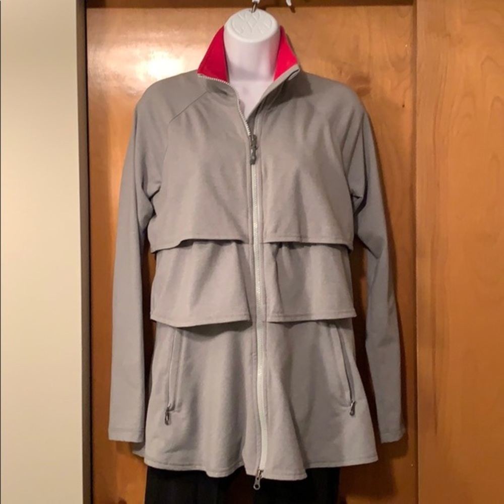 Athleta gray tiered ruffle soft stretchy j…